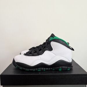 Air Jordan 10 Retro (GS) Whit/Black- Court Green